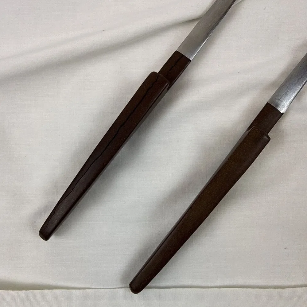 vintage mid-century modern salad servers from the Epic Forged Stainless